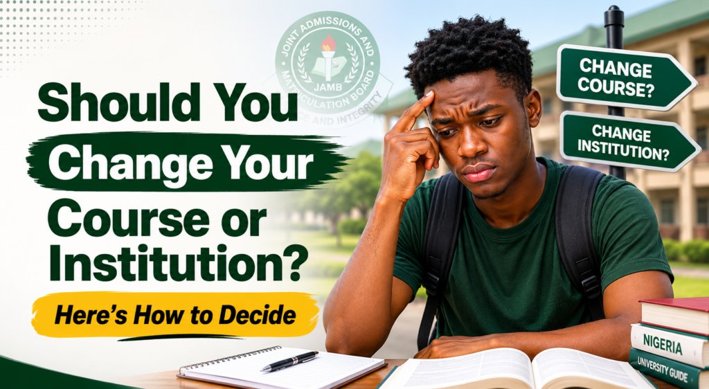 Should you change your institution or course